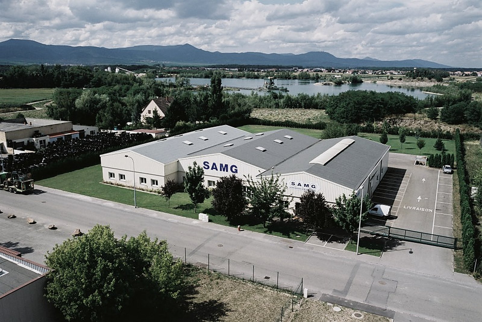 Le bâtiment de la SAMG, zone industrielle Nord à Colmar